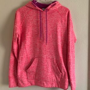 Pink Hoodie Front Pocket by J. America Sz M